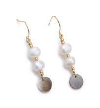Boucles d'Oreilles trio de nacre - LELIEGE