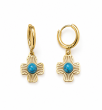 Boucles d'Oreilles Créoles Merida Turquoise