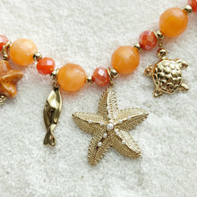 Collier Bahia - détail charm étoile de mer dorée perlée nacrée - LELIEGE