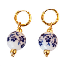 Boucles d'Oreilles Porcelaine - LELIEGE