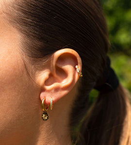 Boucles d’Oreilles Créoles Lumière Solaire - LELIEGE