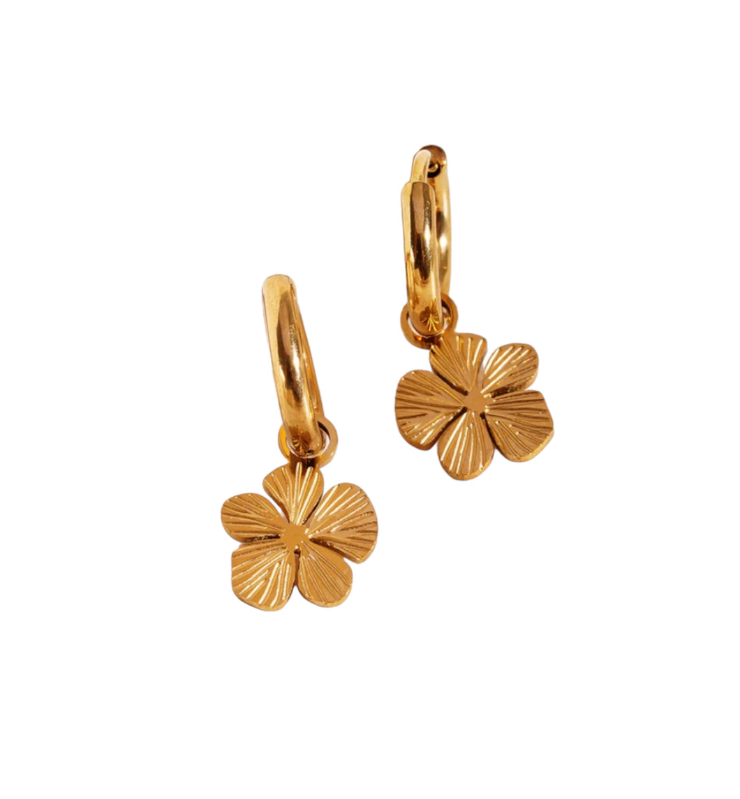 Boucles d'Oreilles Créoles Éclat Floral - LELIEGE