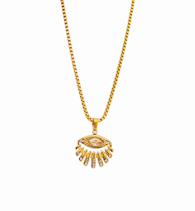 Collier Œil de Zénith Doré - LELIEGE