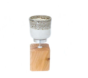 Bougeoir Carré & Bougie Blanche Rituel Nature - LELIEGE